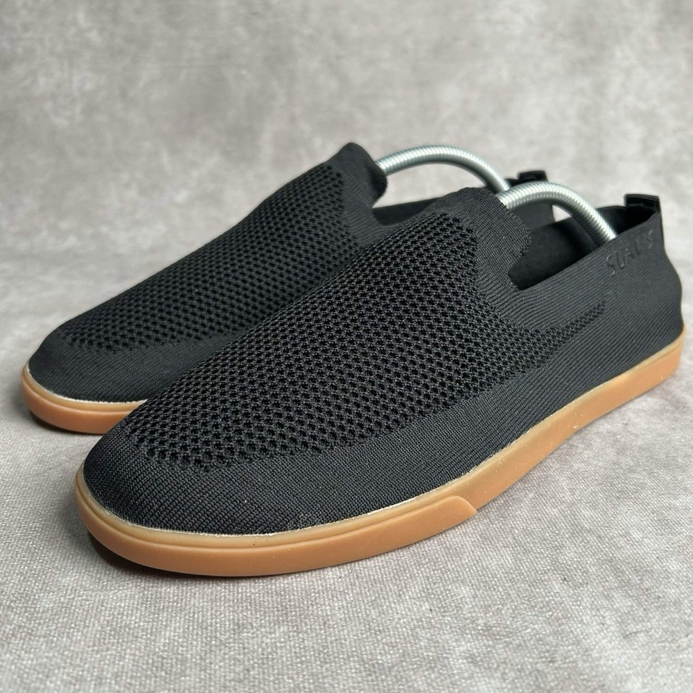 SUAVS The Barton Slip-On Barefoot Shoes Men's  Sz 11 Black Knit Upper Low Top